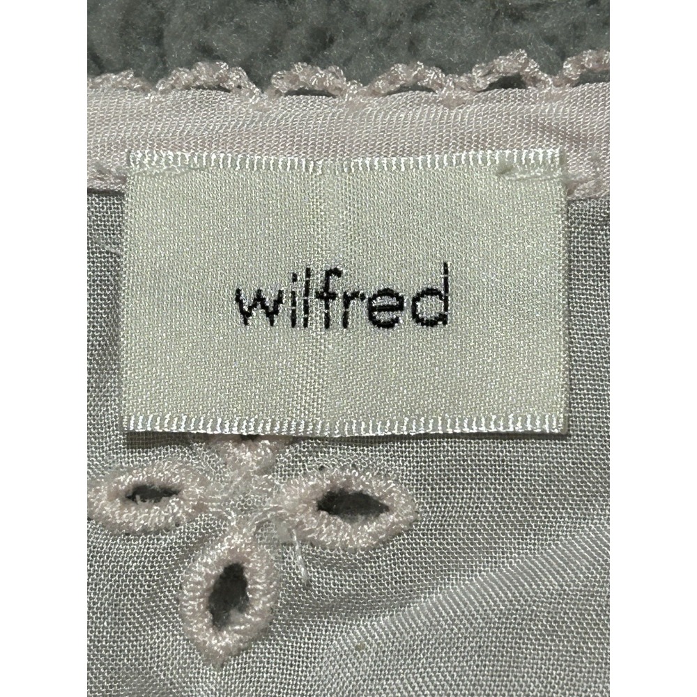 Wilfred Aritzia Pink Floral Eyelet Blouse Womens M Sheer Boho Whimsical - Picture 6 of 10